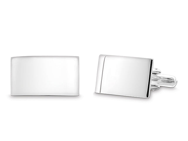 Rechteckiger Manschettenknopf 925/000 Silber