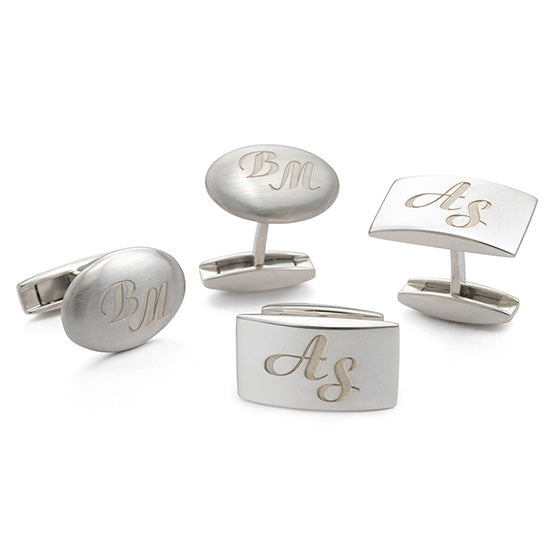 Rechteckiger Manschettenknopf 925/000 Silber