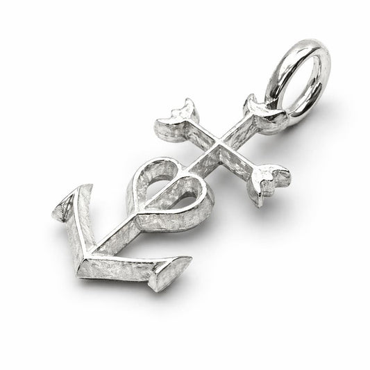 Massiver Silberanhänger Glaube Liebe Hoffnung mit Kreuz, Herz und Anker handgefertigt von Atelier Q
Kurz, sauber, Google-tauglich.