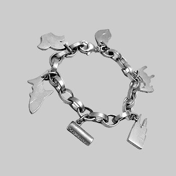 Köln Armband aus 925 Silber – handgefertigt in Köln – Armband aus Silber mit handgesägten Köln-Symbolen. Statement, Stadtliebe, Stil