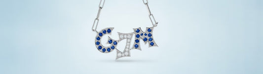 Rapper-Kette in Weißgold | Unikat mit Buchstaben von Andrea Quast