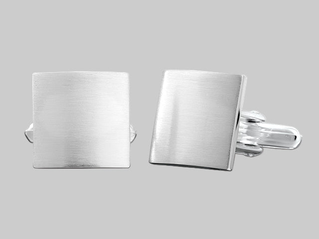 Manschettenknöpfe Carré aus 925 Silber – eckig, matt, handgefertigt von Atelier Q