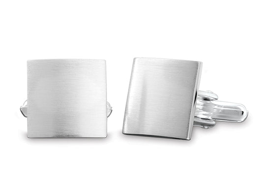 Manschettenknöpfe Carré aus 925 Silber – eckig, matt, handgefertigt von Atelier Q